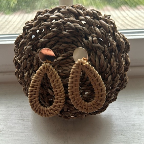 🟢handmade Wickard bohemian style dangle earring - Picture 1 of 2